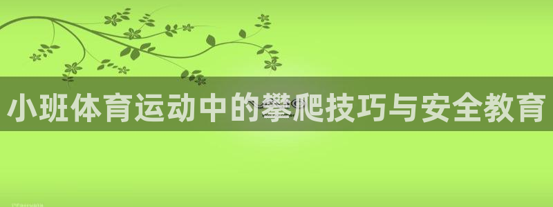 东莞市喜乐在线电子科技有限公司：小班体育运动中的攀爬技巧与安全教育